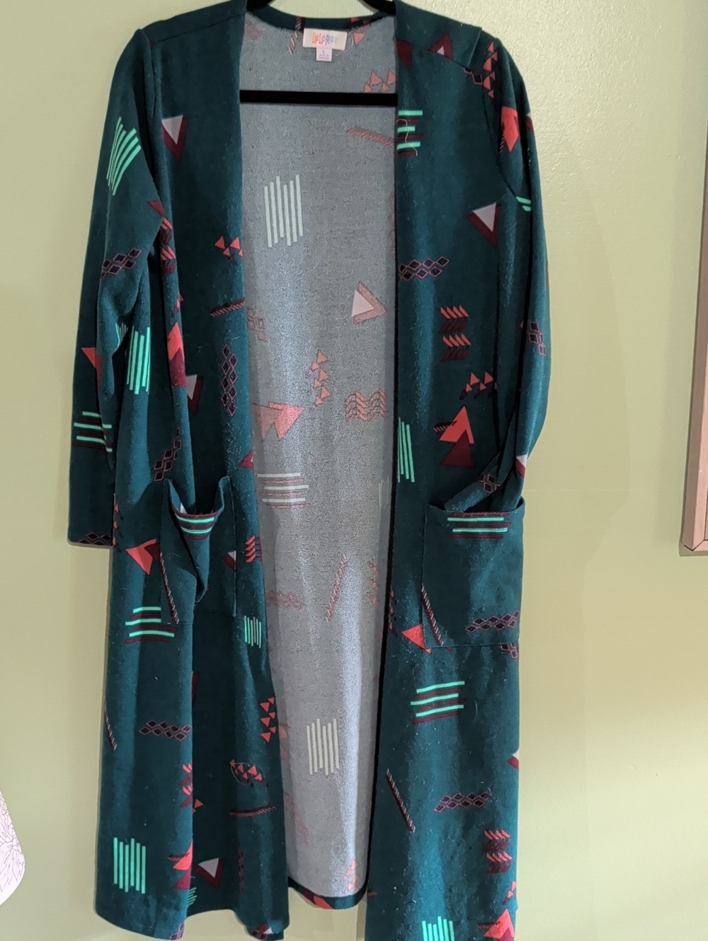 LuLaRoe Teal Sarah Knit Duster